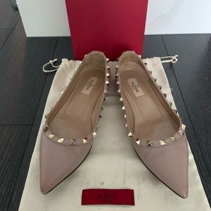 VALENTINO ROCKSTUD BALLERINA FLATS, Size 7